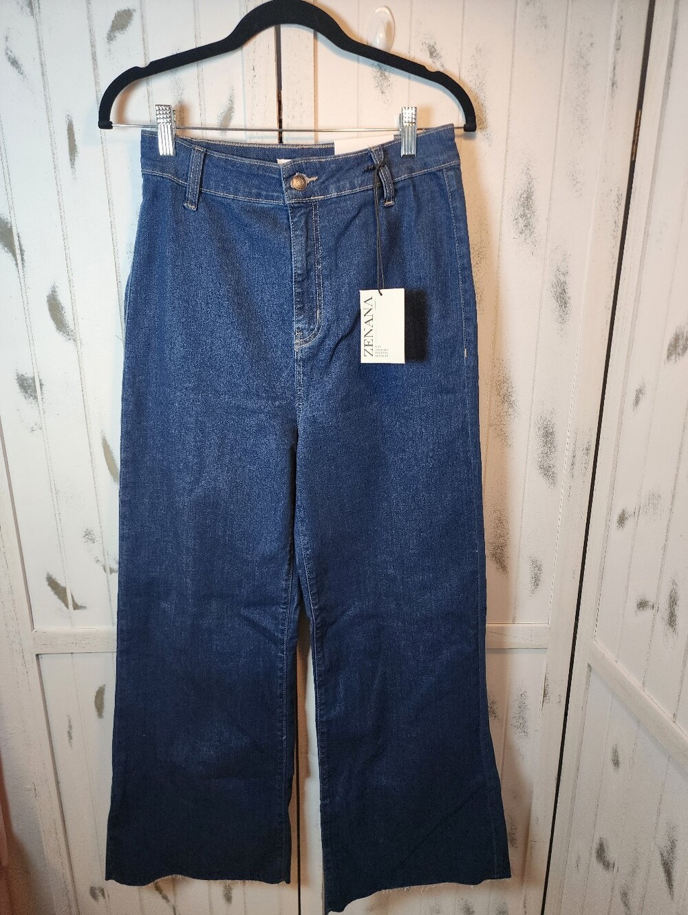 Zenana Outfitters Wide Leg High-Rise Jeans - Dark Indigo